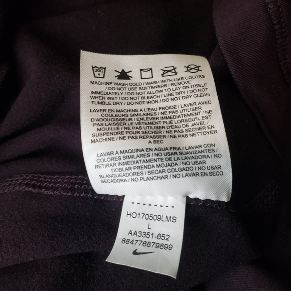 Nike Therma-FIT Cowl Neck Running Top - Eggplant/Plum - Size Large - Picture 9 of 9